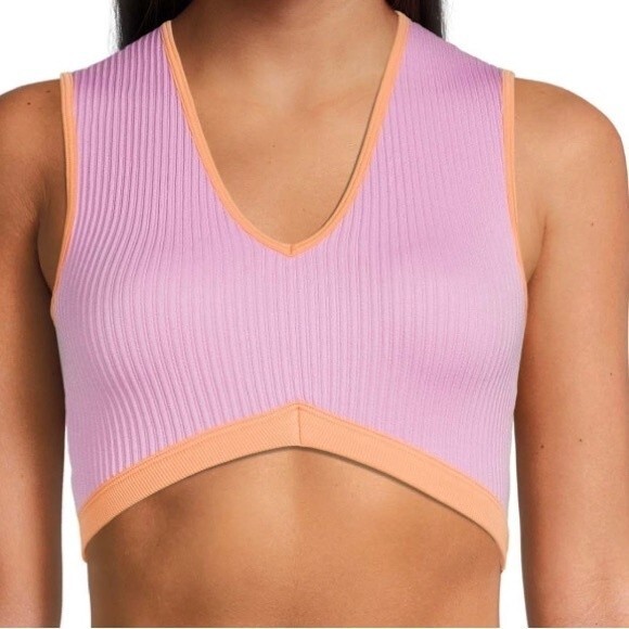 No Boundaries Juniors' Seamless Retro Plunge Bralette Size XXL - Picture 2 of 6